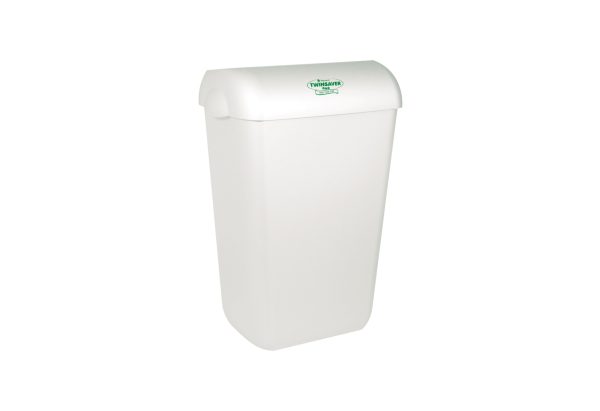 Twinsaver 43L WALL BIN WITH LID WHITE