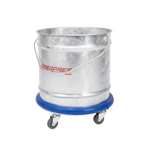 GEERPRES BUCKET METAL 28L ON CASTORS