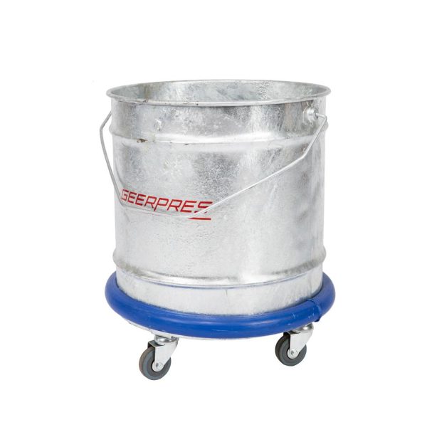 GEERPRES BUCKET METAL 28L ON CASTORS