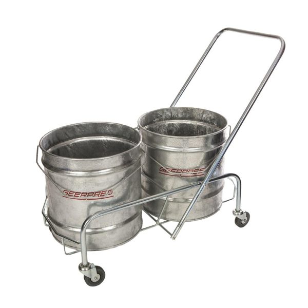 TROLLEY METAL 2 X 28L BUCKETS