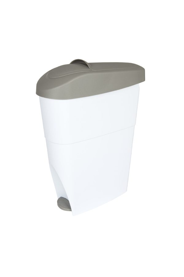 GOLDEN TOUCH SANI BIN 18L WHITE/GREY with PEDAL
