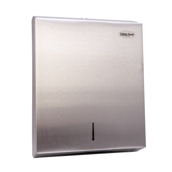 GOLDEN TOUCH FOLDED PAPER TOWEL DISPENSER - Stainless Steel