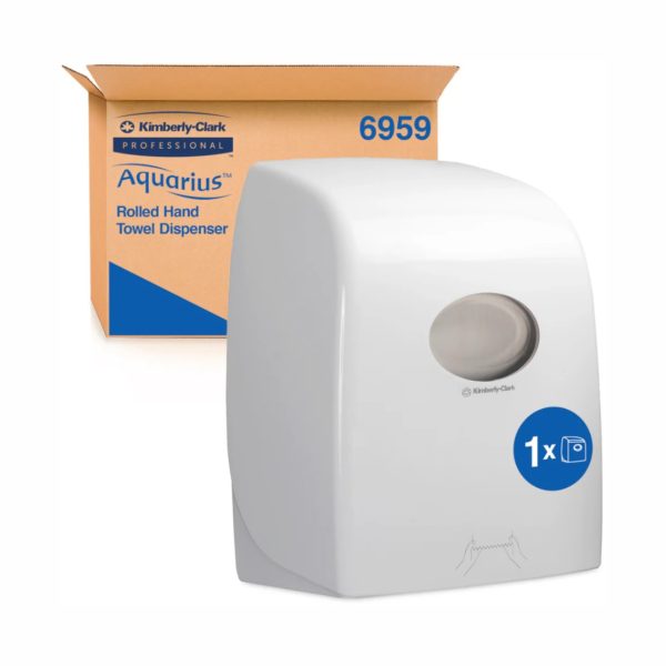 KIMBERLY-CLARK AQUARIUS Rolled Hand Towel Dispenser - White