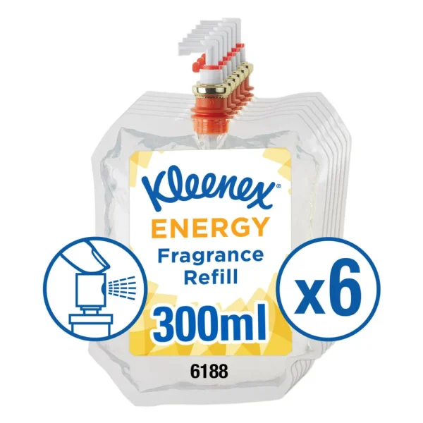 KIMBERLY-CLARK KLEENEX Botanics Aircare Fragrance Refill, Energy, 6x300ml