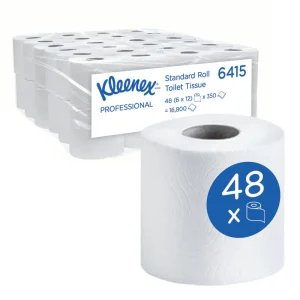 KIMBERLY-CLARK KLEENEX Toilet Tissue - Unwrapped / White / 2 Ply (Pack of 48 rolls)