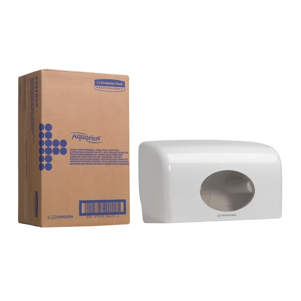 KIMBERLY-CLARK AQUARIUS Double Toilet Tissue Dispenser - Small Roll / White