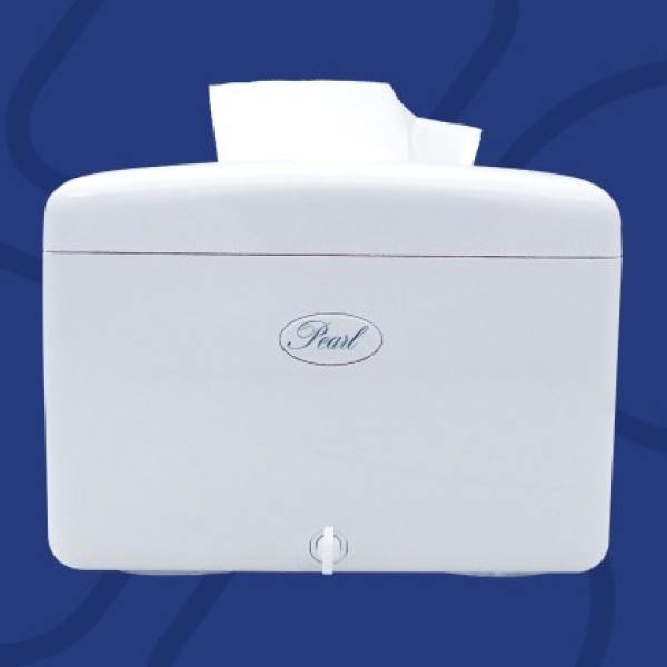 PEARL COMPACT COUNTERTOP PAPER DISPENSER - WHITE