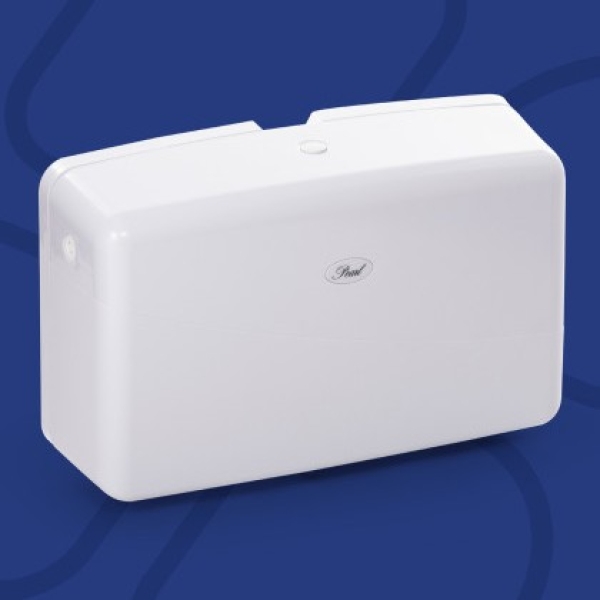 PEARL JTR TWIN TOILET ROLL DISPENSER - WHITE