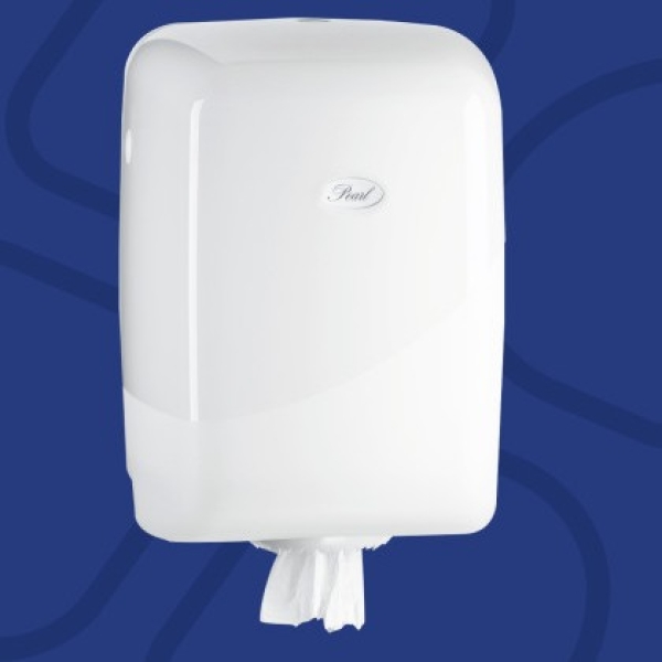 PEARL CENTREPULL PAPER TOWEL DISPENSER - WHITE