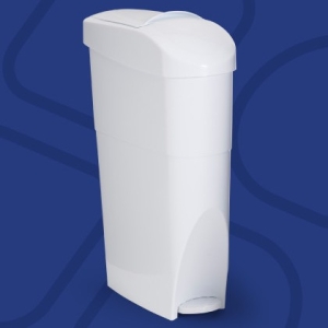 PEDAL SANITARY DISPOSAL BIN - WHITE