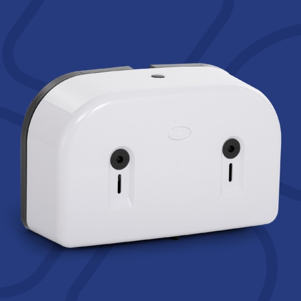 SFX JTR Twin Toilet Roll Dispenser - White