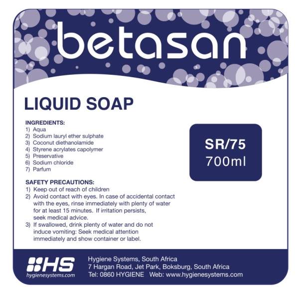 BETASAN LIQUID SOAP - 700ml x 6