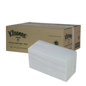 KIMBERLY-CLARK KLEENEX PREMIER Hand Towels - Folded / White / 2 Ply (16 Packs of 100)
